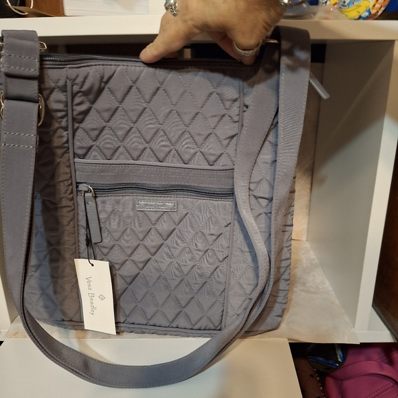 Vera Bradley Charcoal Quilted Messenger Bag - Picture 3 of 7